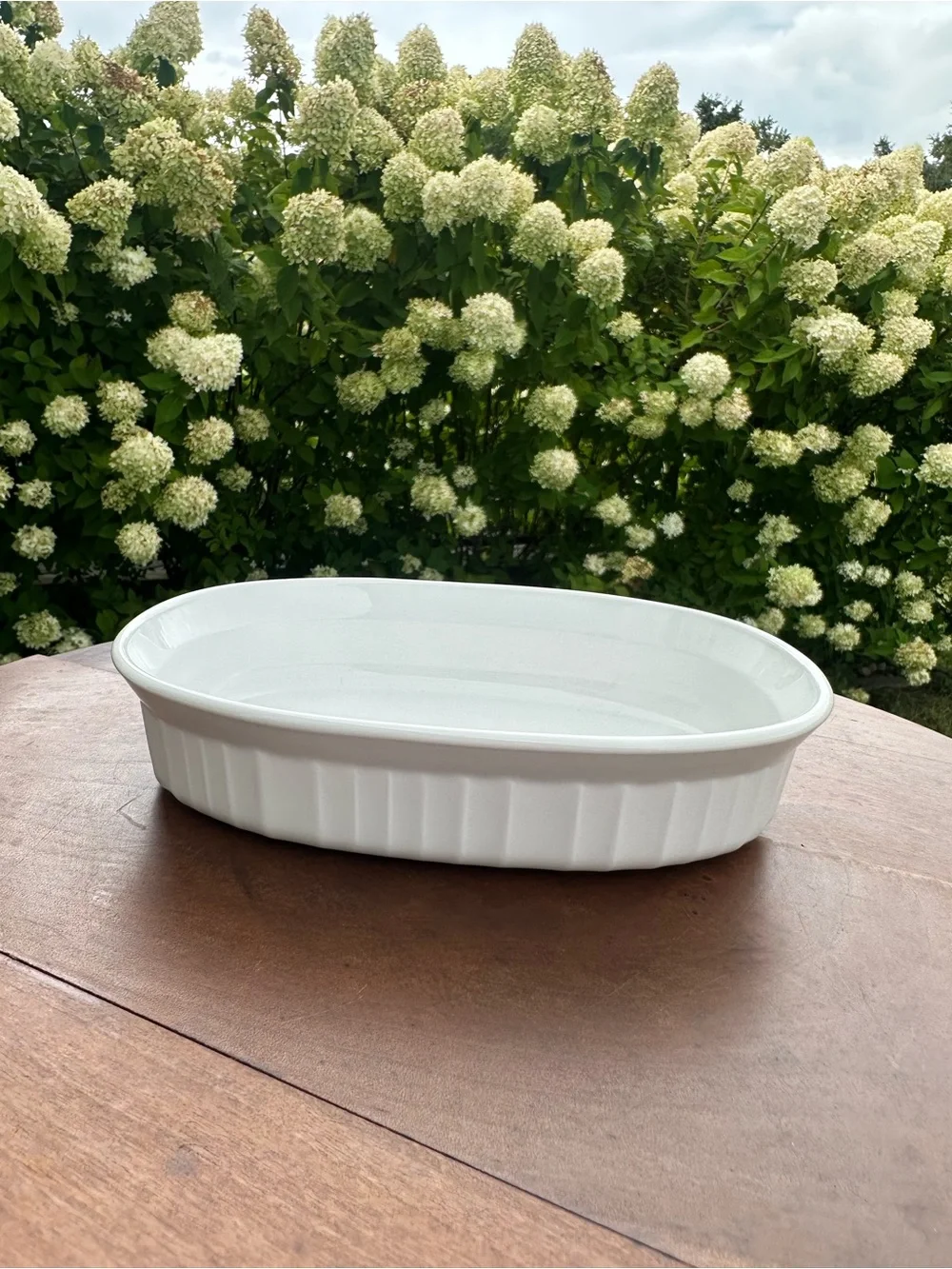 Mini White Corningware Oval Baking Dish